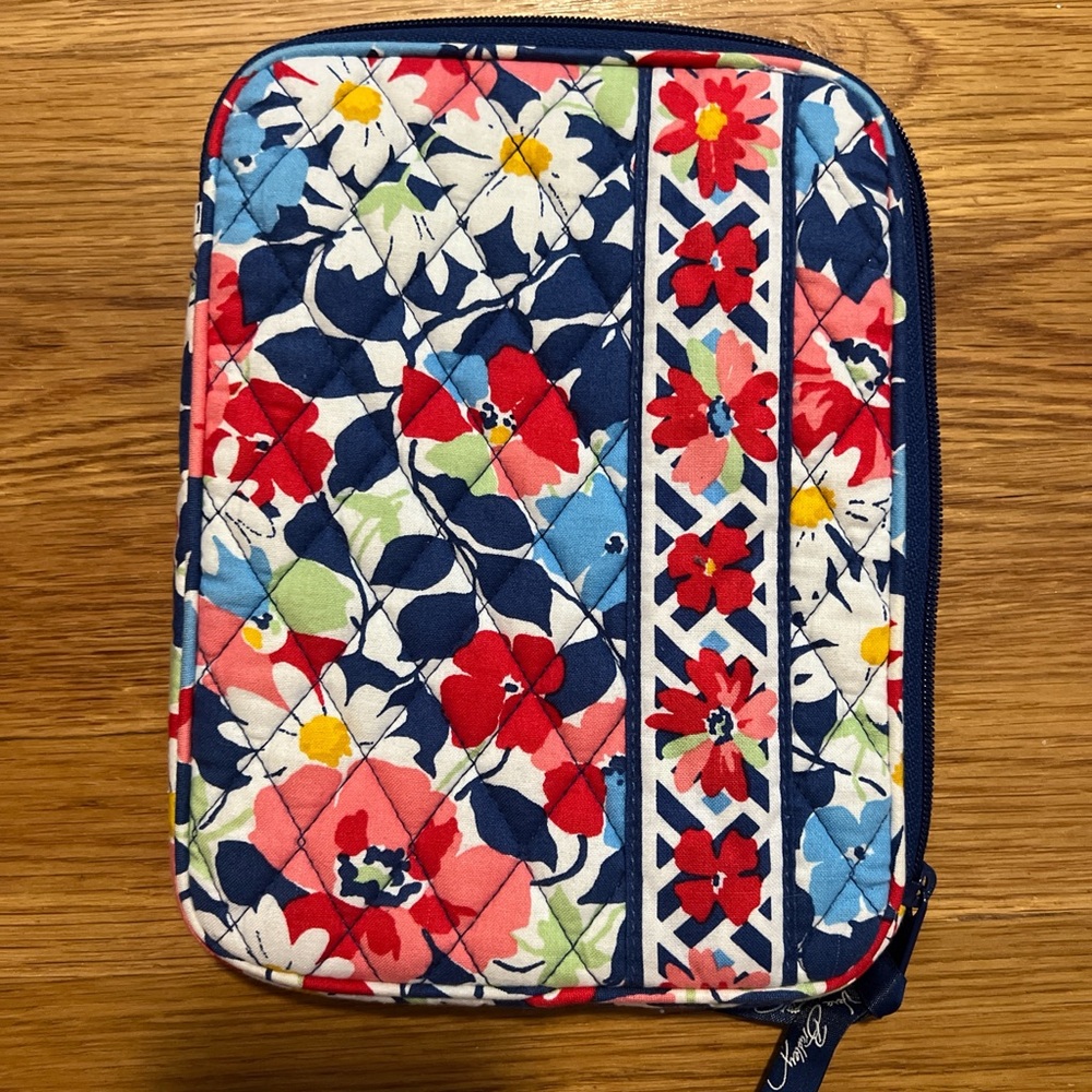 Vera Bradley Floral Tablet Sleeve - Red, Blue, White